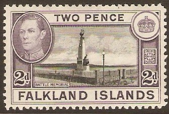 Falkland Islands 1938 2d Black and deep violet. SG149.