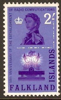 Falkland Islands 1962 2s Deep violet and ultramarine. SG210.