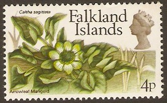 Falkland Islands 1972 4p Flowers Decimal Currency Series. SG282.