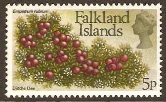 Falkland Islands 1972 5p Flowers Decimal Currency Series. SG283.