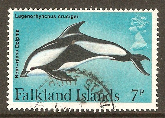 Falkland Islands 1980 7p Dolphins and Porpoises Series. SG373.