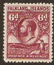 Falkland Islands 1929 6d Purple. SG121.