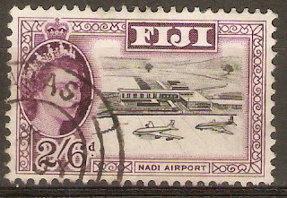 Fiji 1954 2s.6d Bluish green and brown. SG292.