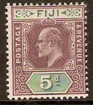 Fiji 1903 5d Dull purple and green. SG110.