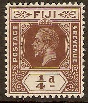 Fiji 1912 d Brown. SG125.