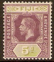 Fiji 1912 5d Dull purple and olive-green. SG132.