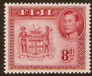 Fiji 1938 8d Carmine. SG261d.