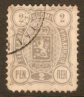 Finland 1889 2p Grey. SG108.