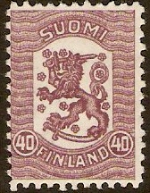 Finland 1918 40p lilac. SG217.