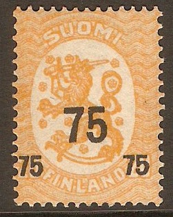 Finland 1919 75p on 20p Orange. SG225.