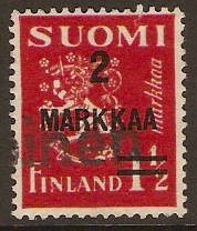 Finland 1937 Surcharge Stamp. SG315.