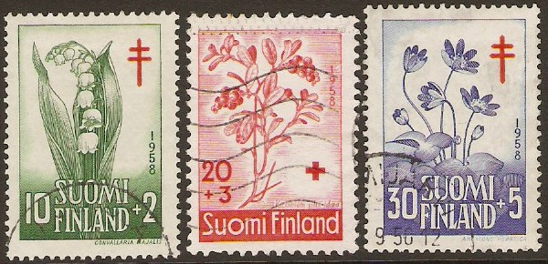 Finland 1958 TB Fund Stamps. SG589-SG591.