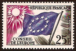 France 1958 25f Flag of Europe. SGC4.