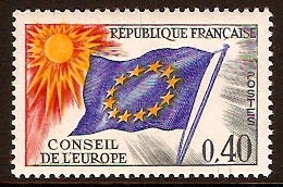 France 1963 40c Flag of Europe. SGC11.