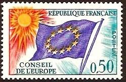 France 1963 50c Flag of Europe. SGC13.