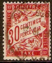 France 1893 30c Carmine - Postage Due Stamp. SGD302.