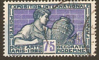 France 1924 75c Modern Decorative Arts Series. SG410.
