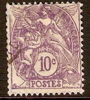 France 1925 10c Lilac "Blanc" type. SG413a.