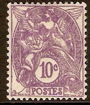France 1925 10c Lilac "Blanc" type. SG413a.