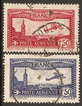 France 1930 Air Stamps Set. SG483-SG484.