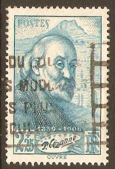 France 1939 2f.25 Paul Cezanne Commemoration Stamp. SG633.