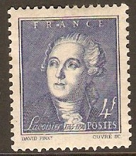 France 1943 4f Blue Lavoisier Commemoration Stamp. SG785.