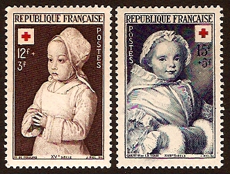 France 1951 Red Cross Stamps. SG1136-SG1137.