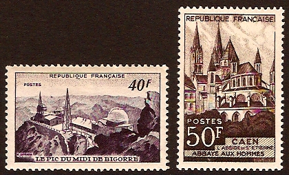 France 1951 Buildings Stamps. SG1138-SG1139.