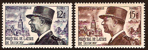 France 1952 Marshal de Lattre de Tassigny. SG1140a.