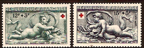 France 1952 Red Cross Stamps. SG1158-SG1159.
