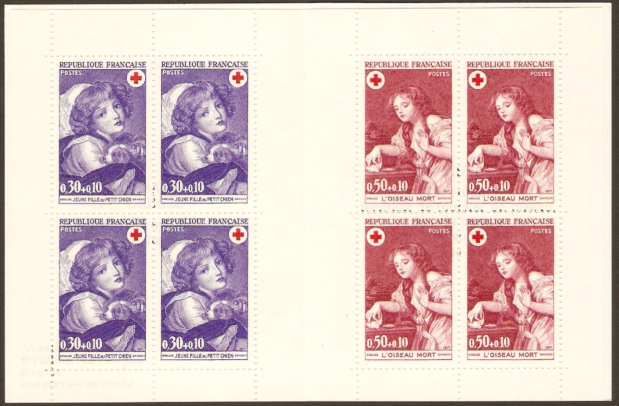 France 1971 Red Cross Stamp Booklet. SGXSB21.