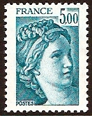 France 1981 5f greenish blue. SG2234a.