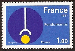 France 1981 1f.80 Seabed Exploitation. SG2390.