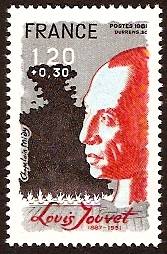 France 1981 Drawing of Louis Jouvet. SG2393.