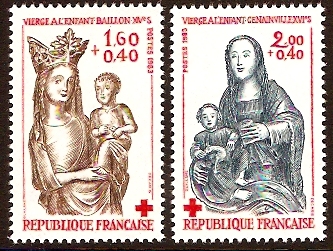 France 1983 Red Cross Stamps. SG2599-SG2600.