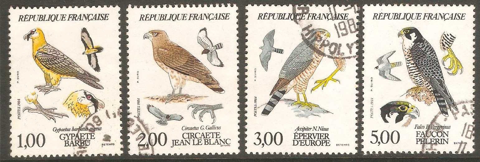 France 1984 Birds of Prey Set. SG2643-SG2646.