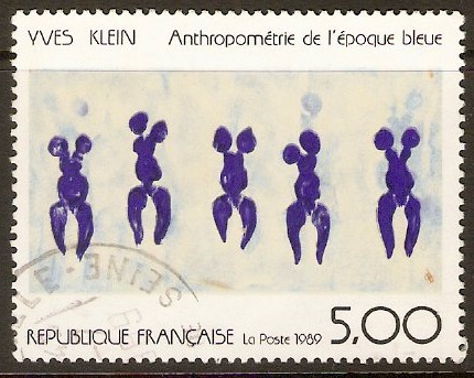 France 1989 5f.00 "Anthropometry", Yves Klein. SG2858. - Click Image to Close