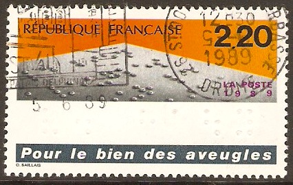 France 1989 2f.20 The Blind Stamp. SG2861.