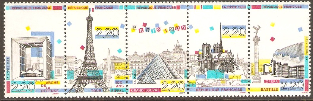 France 1989 Paris Panorama strip. SG2876a.
