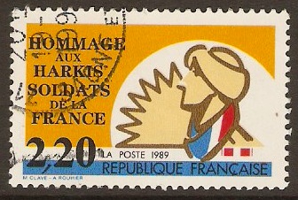 France 1989 2f.20 Harkis Troops Commemoration Stamp. SG2906.
