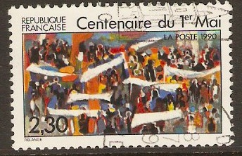 France 1990 2f.30 Labour Day Centenary Stamp. SG2980.