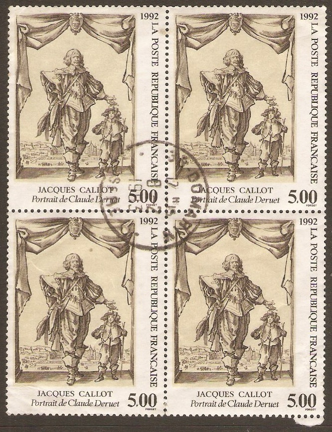 France 1992 5f Jaques Callot Stamp. SG3025.