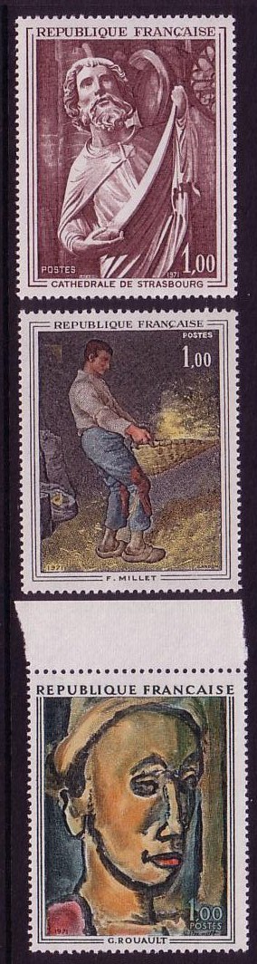 France 1971 French Art Set. SG1908-SG1910. - Click Image to Close