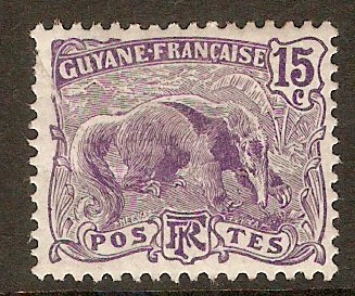 French Guiana 1904 15c Violet. SG63.