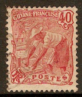 French Guiana 1904 40c Rose-red. SG67.