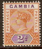 Gambia 1898 2d Orange and mauve. SG39.