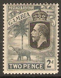 Gambia 1922 2d Grey SG126a.