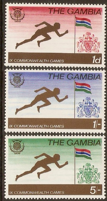 Gambia 1970 Commonwealth Games Set. SG262-SG264.