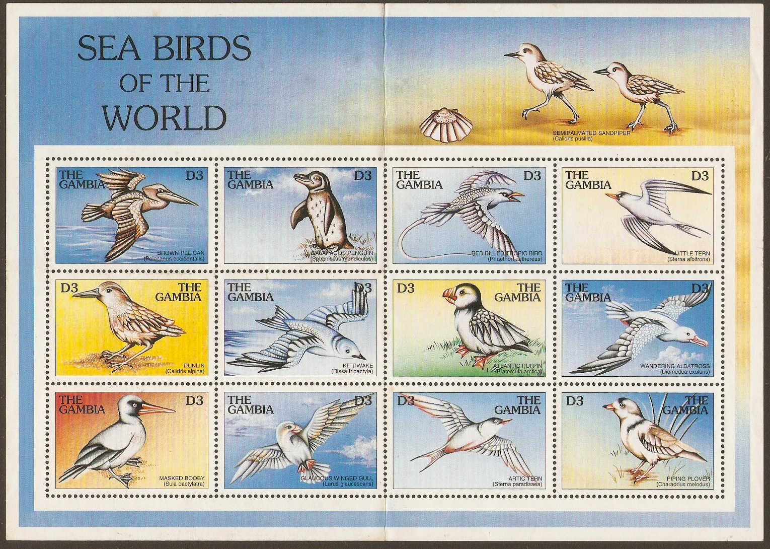 Gambia 1997 Sea Birds Series. SG2733-SG2744.