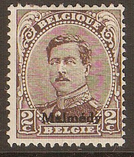 Belgian Occupation 1920 2c Brown. SG43. - Click Image to Close